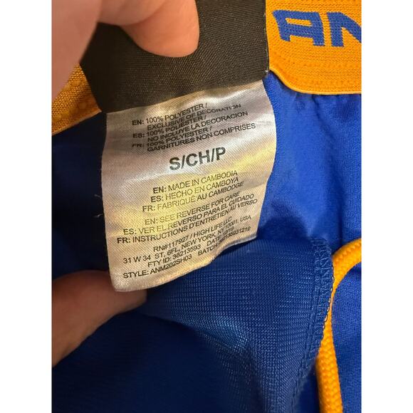 AND1 Basketball Shorts Small – Streetwear Athletic Y2K Mesh Longline Blue - Picture 5 of 10